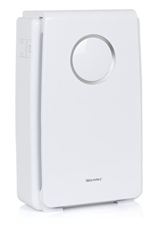 Oczyszczacz powietrza Warmtec AP077W pod kątem 45 stopni.