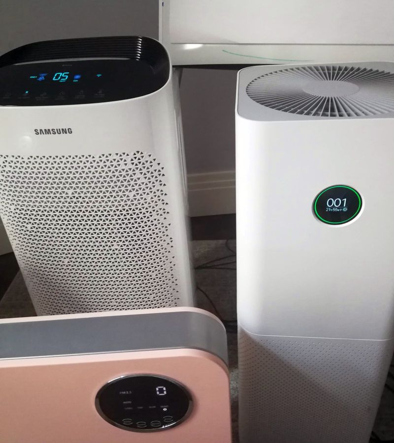 Wskazania czujników PM2.5 w tym Samsung AX60