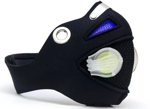 Maska Smogowa Breezy Hallny Crystal Blue z boku