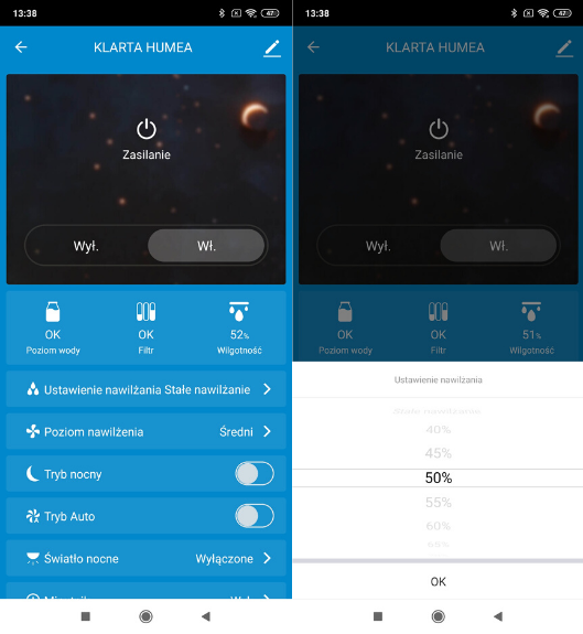 Aplikacja Smart Life do nawilżacza Klarta Humea