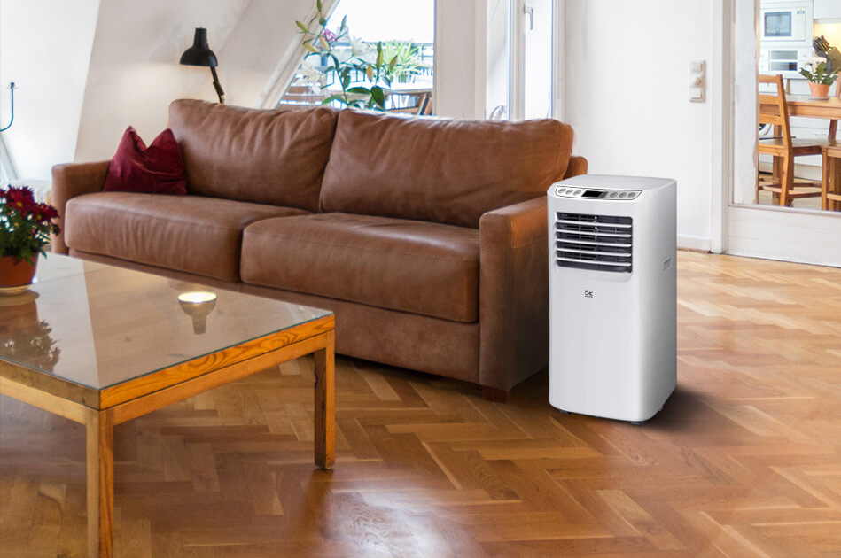 Klimatyzator przenośny Kalorik ACM 1010 w salonie