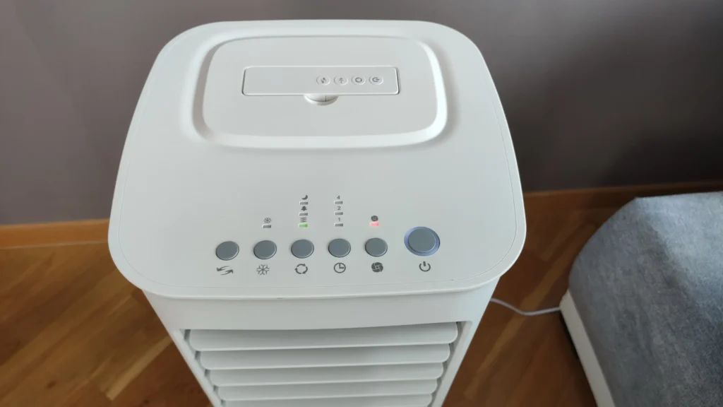 Klimatyzer ewaporacyjny z Castoramy panel sterowania