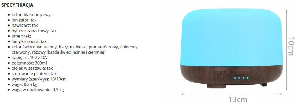 Nawilżacz firmy Malatec