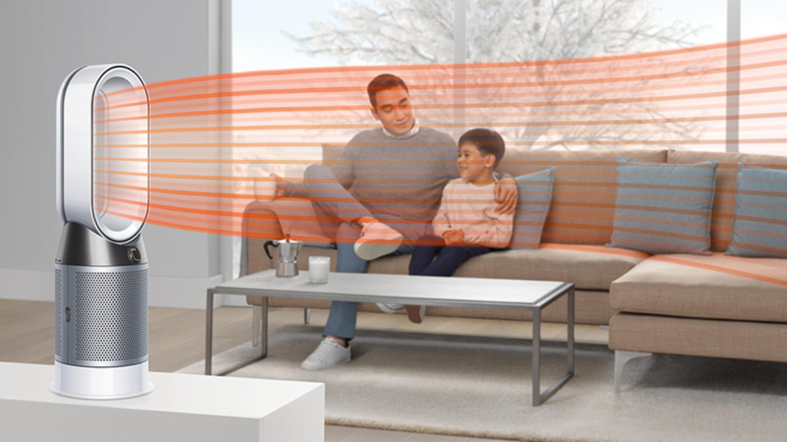 Ogrzewanie oczyszczaczem powietrza Dyson HP04