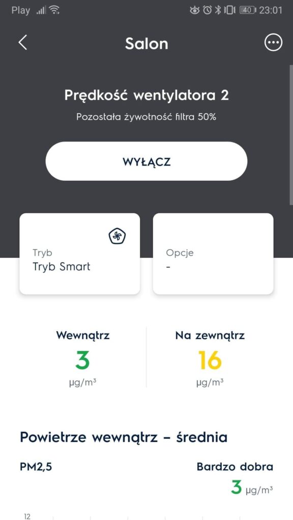 Tryby pracy w aplikacji Electrolux Wellbeing