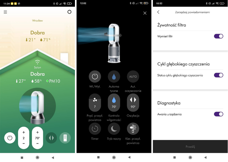 Aplikacja mobilna Dyson Link recenzja