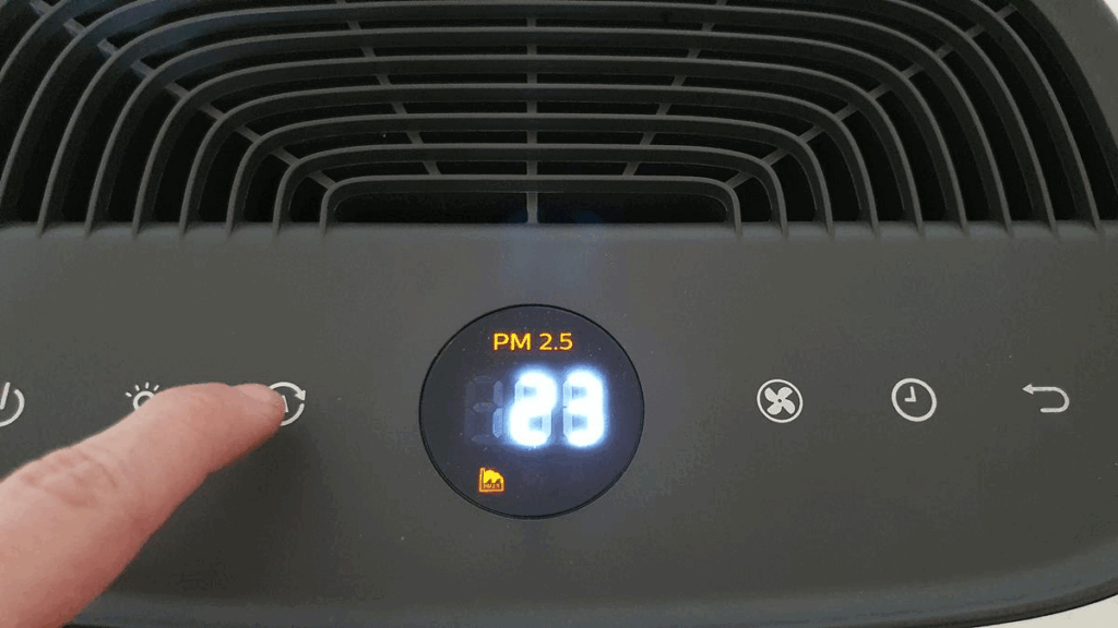 Philips AC2887/10 tryb antyalergenowy wyśiwetlacz ikonki