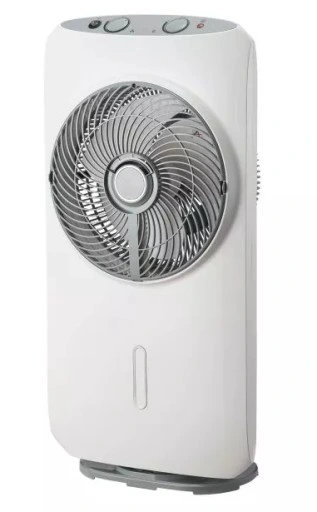 Wentylator stojący 30cm z mgiełką z przodu i z boku. Źródło: Castorama.pl