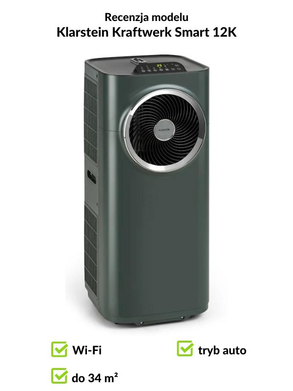 Klimatyzator przenośny Klarstein Kraftwerk Smart 12K w kolorze antracytowym