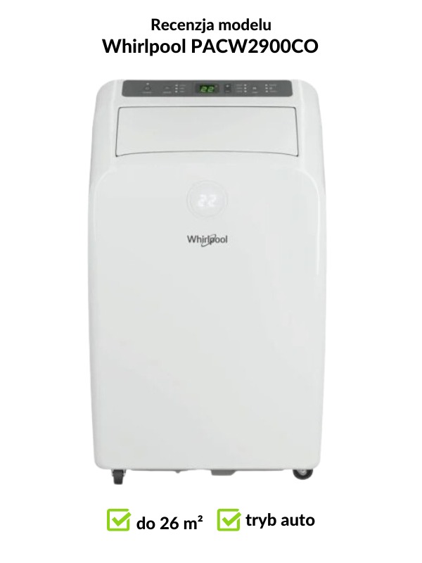Klimatyzator przenośny Whirlpool PACW2900CO przód ranking