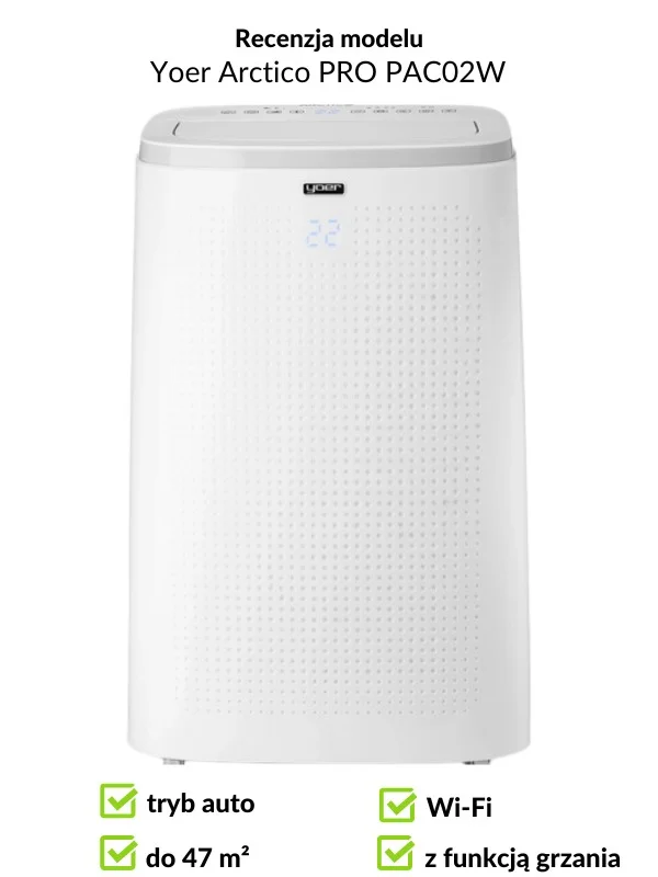 Yoer PAC02W klimatyzator przenośny ranking przód