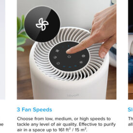 levoit Vista 200 prędkości