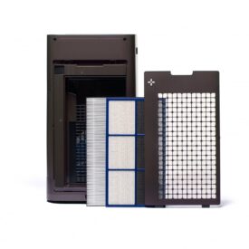 3 filtry i tył oczyszczacza Sharp