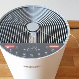 Panel górny oczyszczacza powietrza Vestfrost VP-A1S40WH duże zanieczyszczenie powietrza