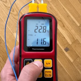 Pomiar temperatury w klimatyzatorze Fral SuperCool FSC 14.2