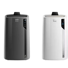 Klimatyzatory Delonghi w kolorze czarnym i białym