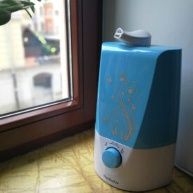 Nawilżacz powietrza Hanks Air przy oknie