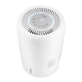 Nawilżacz Klarta Humea w kolorze białym, na białym tle.