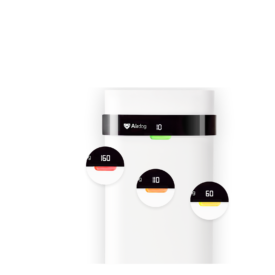 Ikony zmiany jakości powietrza w oczyszczaczu Airdog X5