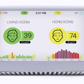 Stacja jakości powietrza z wynikami