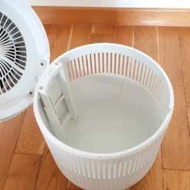 Otwarty nawilżacz ewaporacyjny Klarta Humea Grande. Materiały własne old.ranking-oczyszczaczy.pl