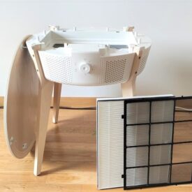 Otwarty oczyszczacz IKEA Starkvind i jego filtry