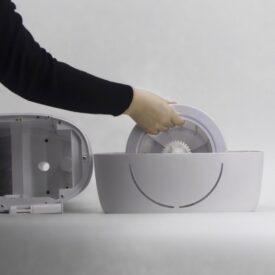 Nawilżacz powietrza Stylies Antares ze ściągniętą pokrywą