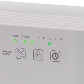 Przyciski i ikony w oczyszczaczu powietrza Webber AP8400