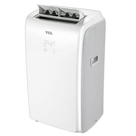 Klimatyzator przenośny TCL TAC-09CPBH/K biały, widok pod kątem 45 stopni